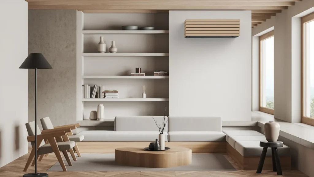 Toshiba arctic wood 35 sisäseinällä